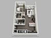1 Bed 1 Bath Floor Plan 1 Bed 1 Bath Floor Plan at Heritage at Oakley Square, Cincinnati, Ohio